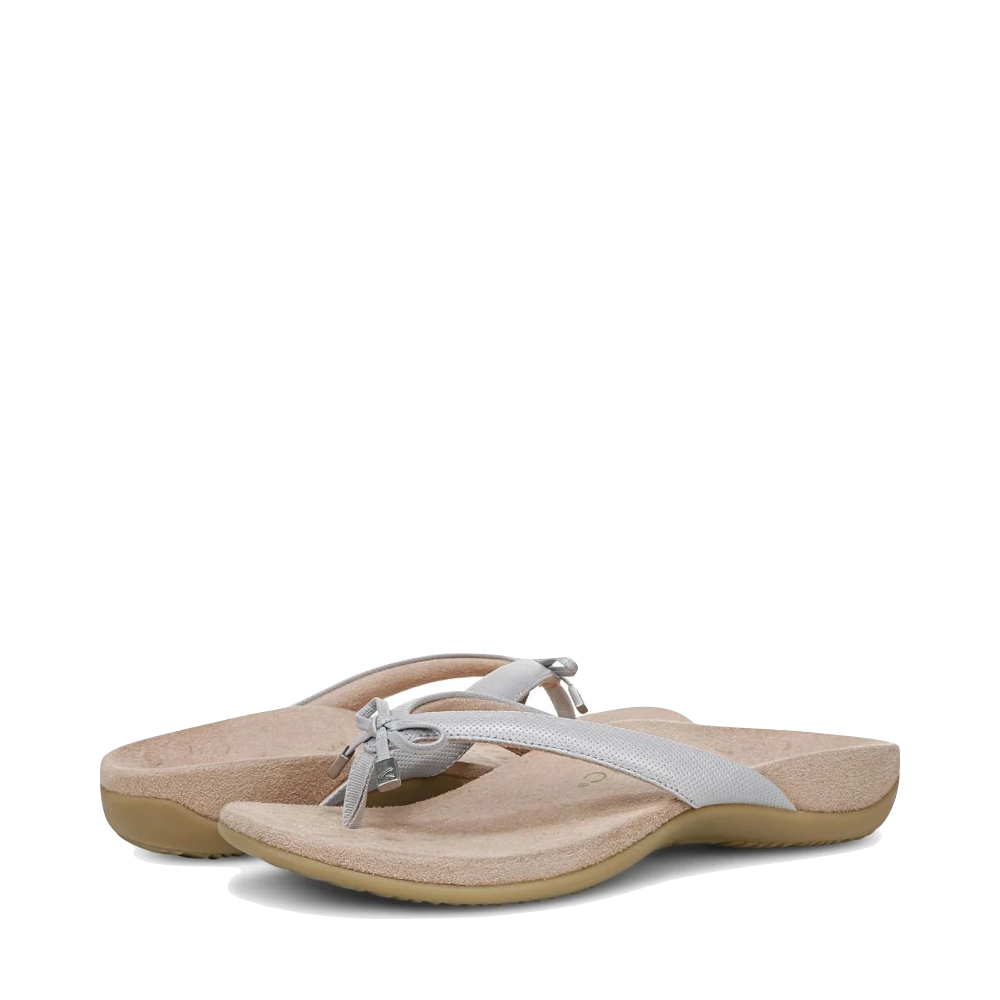 Side (left and right) view of Vionic Bella II Toe Post Flip Sandal for women.