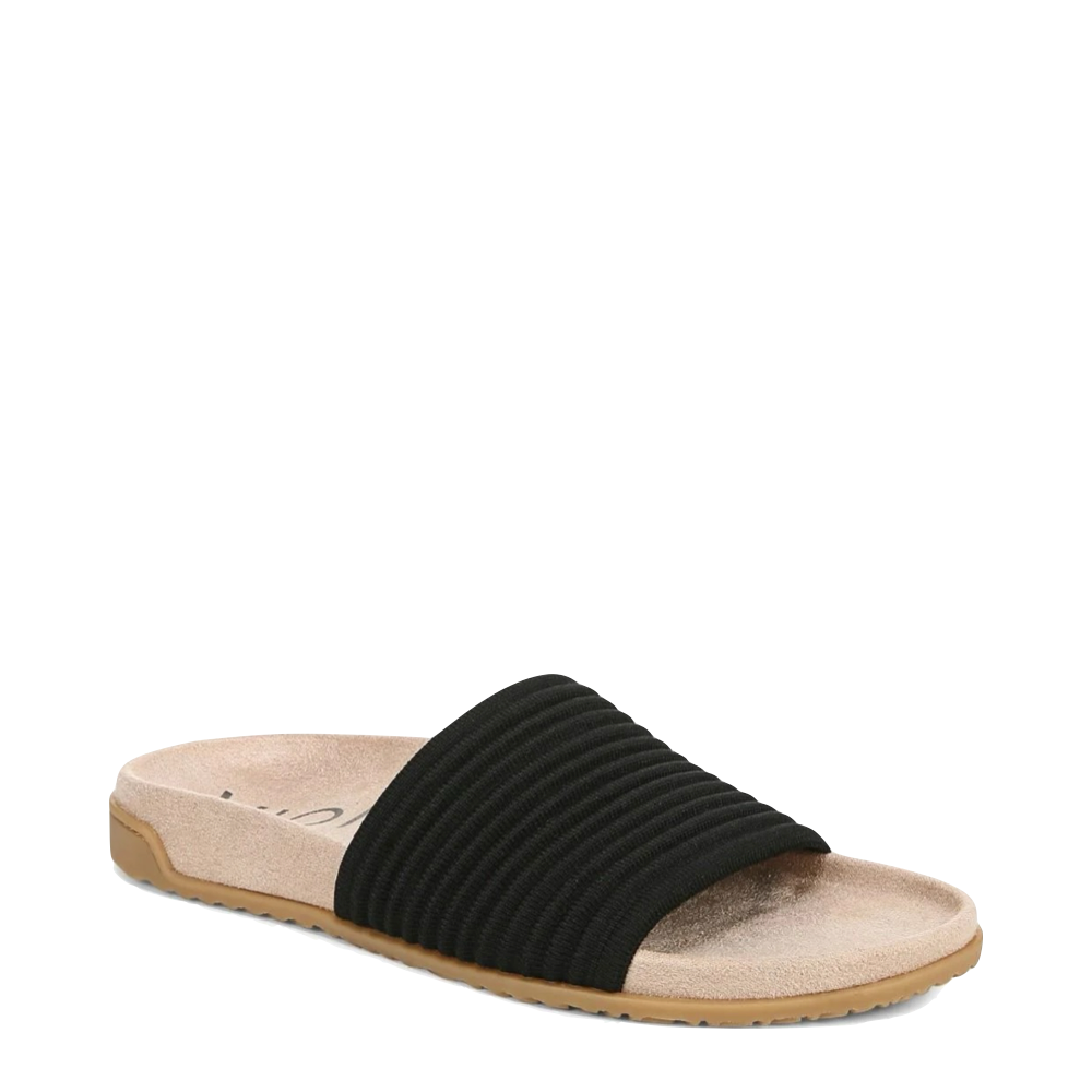 Toe view of Vionic Evie Knit Slide Flip Sandal for women.