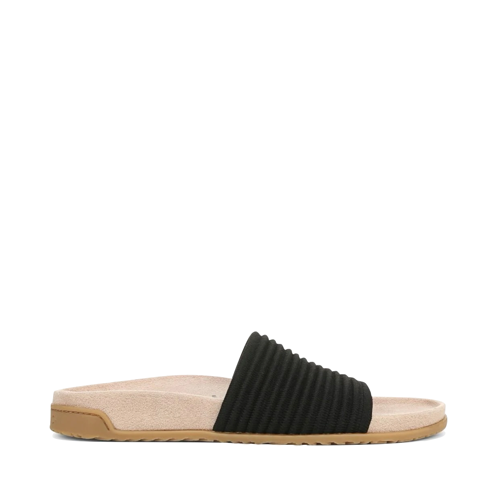 Side (right) view of Vionic Evie Knit Slide Flip Sandal for women.