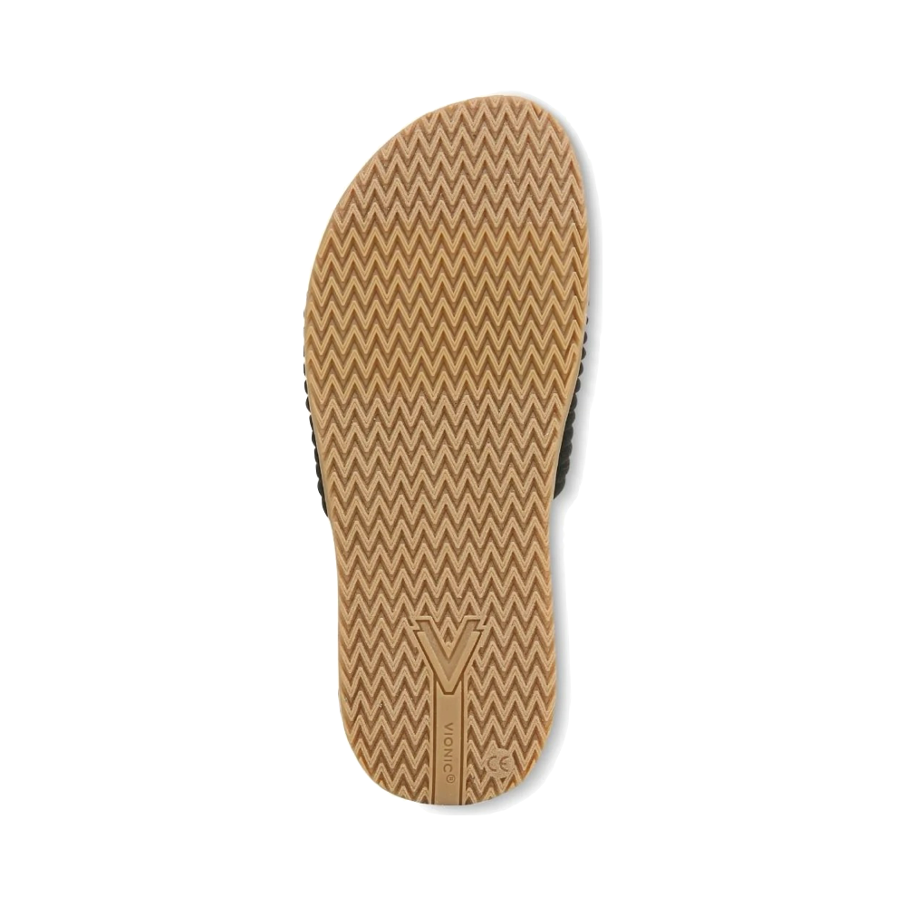 Bottom view of Vionic Evie Knit Slide Flip Sandal for women.