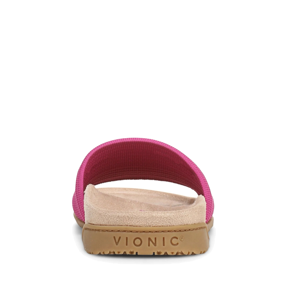 Back view of Vionic Evie Knit Slide Flip Sandal for women.