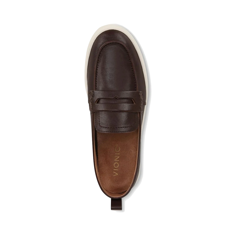 Top-down view of Vionic Uptown Slip On Leather Loafer for women.