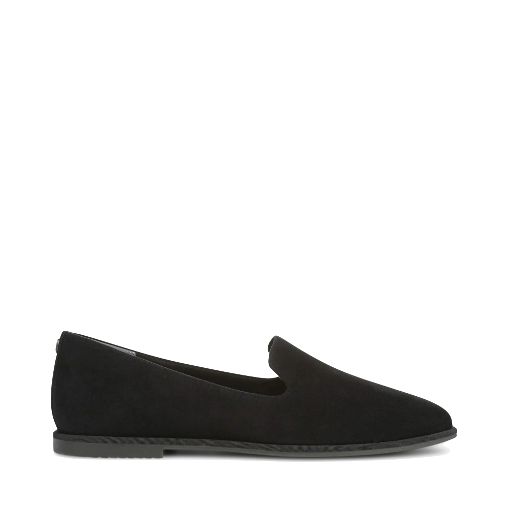 Side (right) view of Vionic Willa 2.0 Slip On Suede Flat for women.