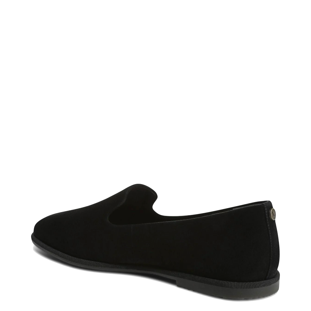 Heel view of Vionic Willa 2.0 Slip On Suede Flat for women.