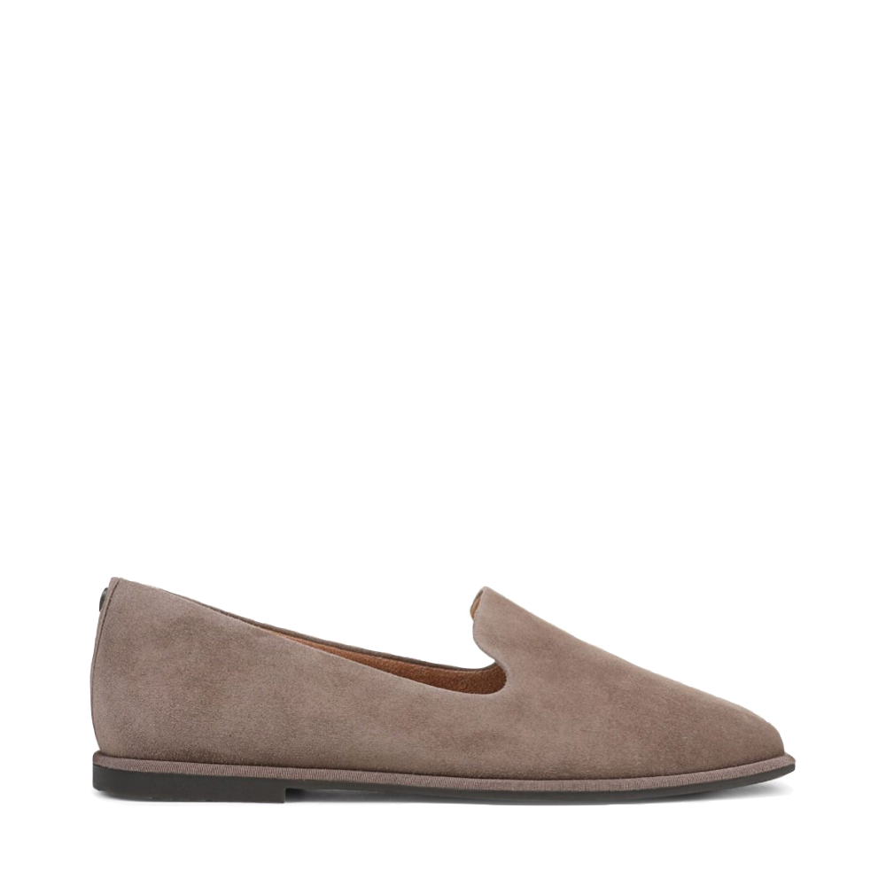 Side (right) view of Vionic Willa 2.0 Slip On Suede Flat for women.