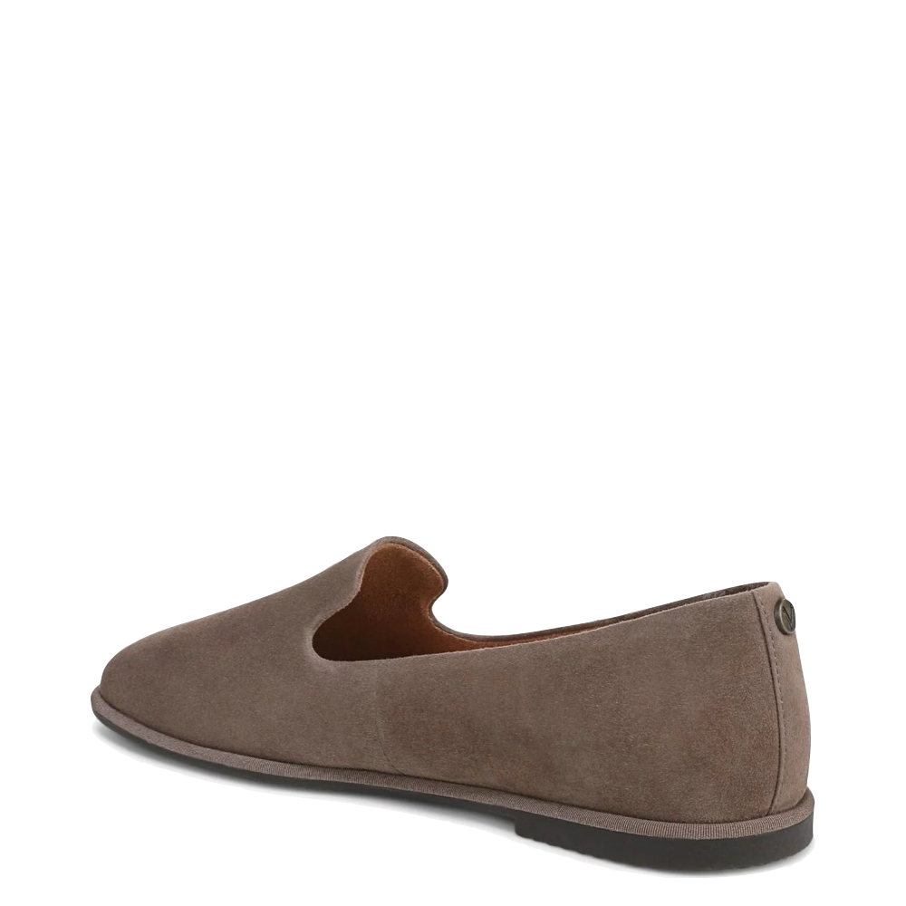 Heel view of Vionic Willa 2.0 Slip On Suede Flat for women.
