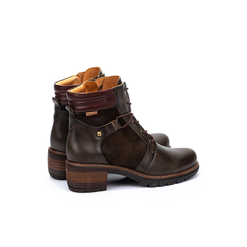 Pikolinos Women's San Sebastia Lace Heeled Boot in Forest