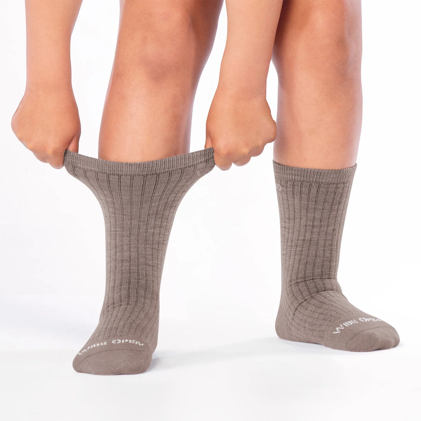 Wide Open by Darn Tough Men's Solid Cushioned Micro Crew Socks in Rye