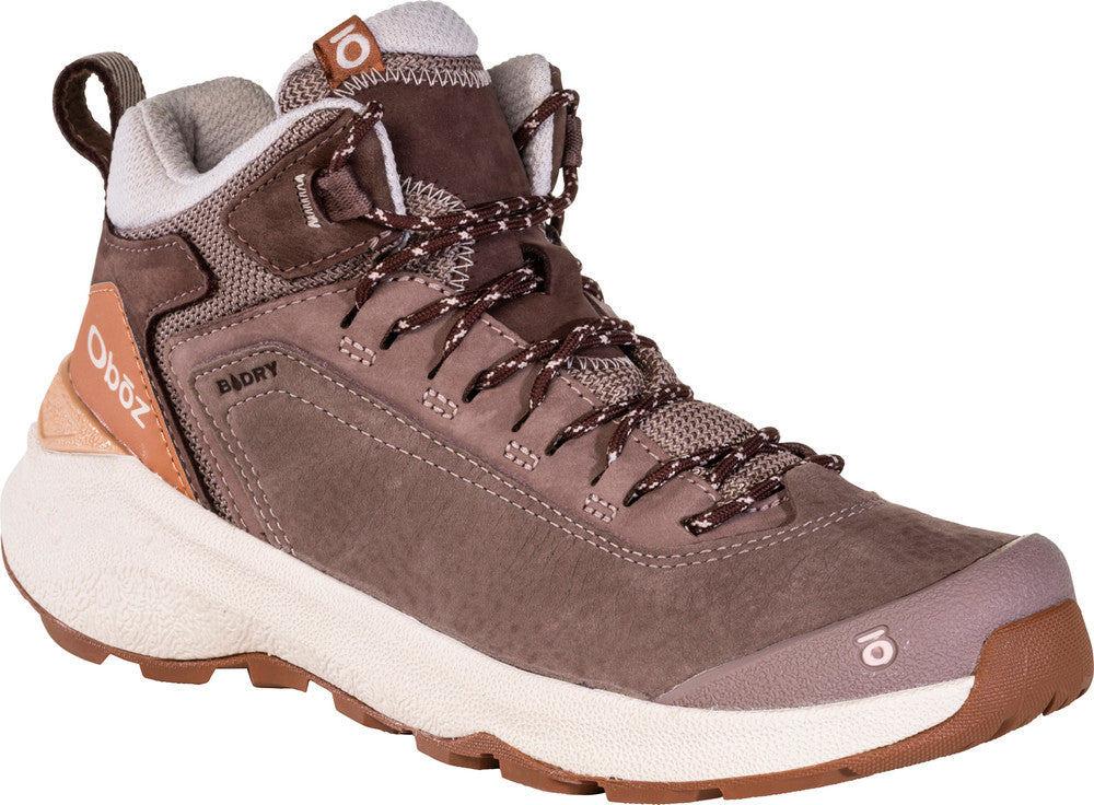 Oboz Women's Cottonwood Mid Waterproof Hiking Boots in Fig