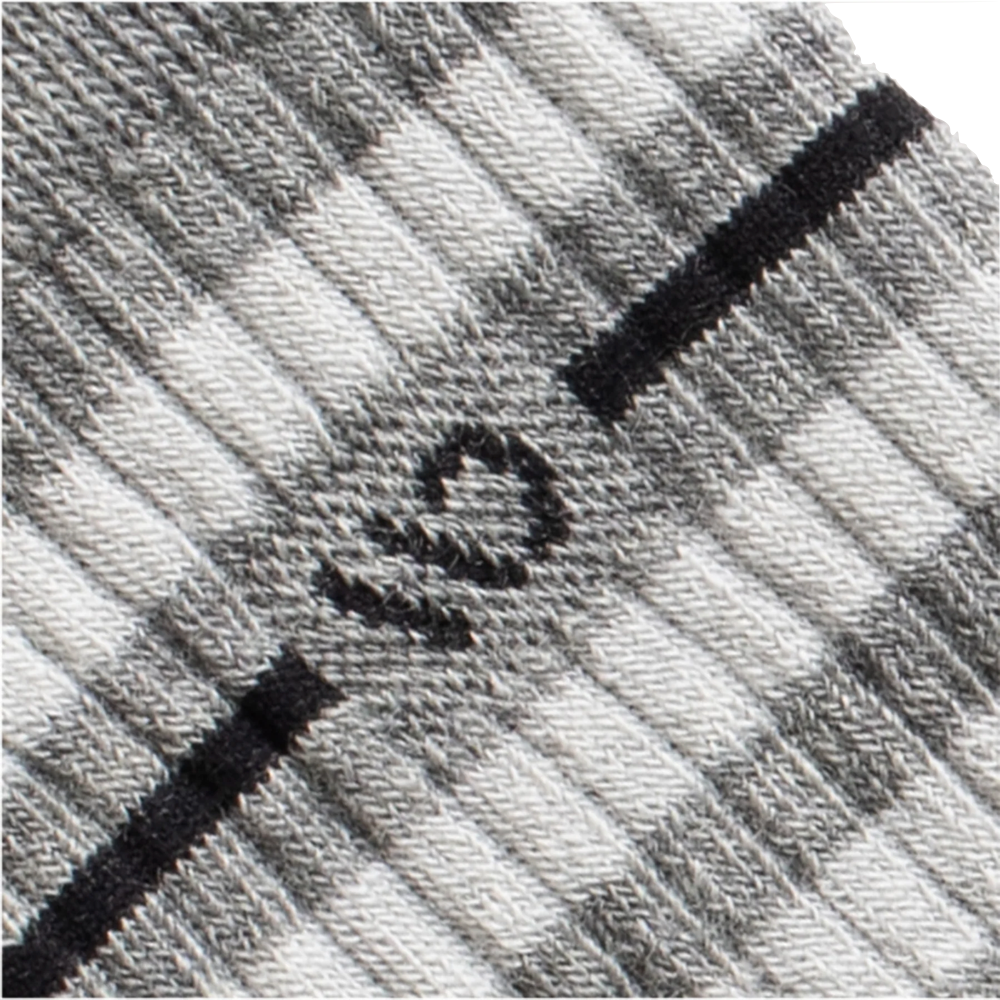 Detail view of Wide Open by Darn Tough Vintage Stripe Cushioned Crew Socks for men.