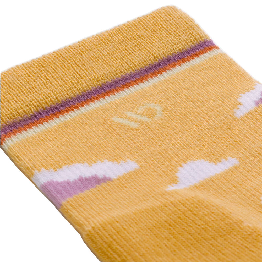 Detail view of Wide Open By Darn Tough Cloud Hopper Cushioned Micro Crew Sock for women.