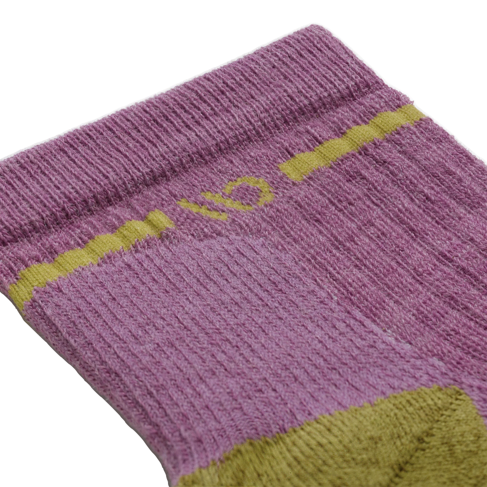 Detail view of Wide Open by Darn Tough Single Stripe Cushioned Quarter Sock for women.