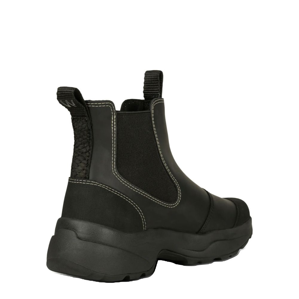 Heel view of Woden Siri Waterproof Pull On Boot for women.