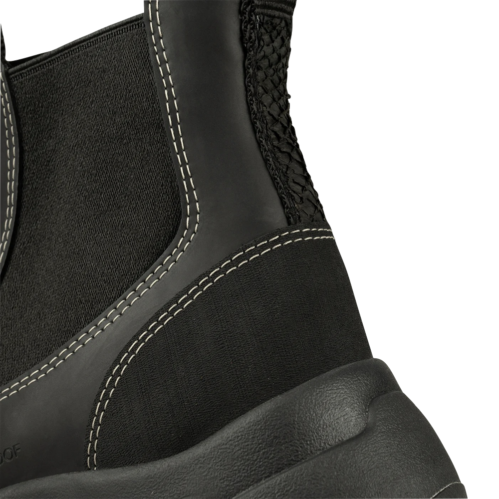 Detail view of Woden Siri Waterproof Pull On Boot for women.