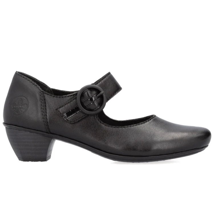 Rieker Women's Mariah 56 Heeled Mary Jane in Black