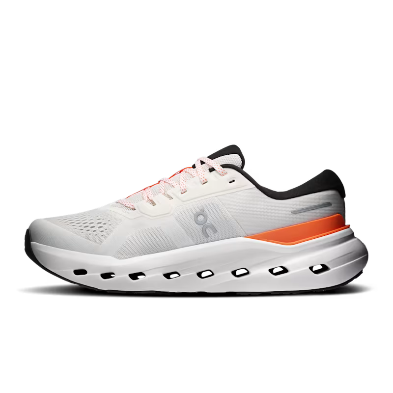 On Men's Cloudrunner 3 Sneaker in Ivory/Flame