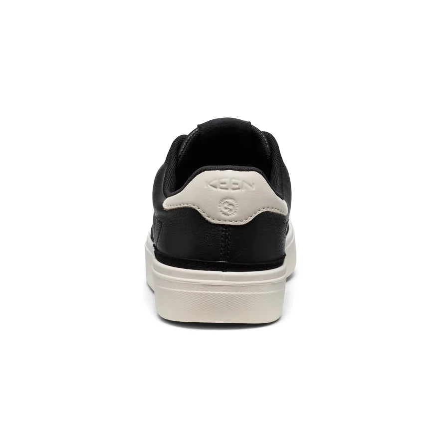 KEEN Men's KM1 Leather Court Sneaker in Black/Birch