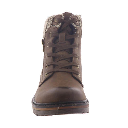 Wanderlust Women's Amy Knit Cuff Waterproof Lace Boot in Tan