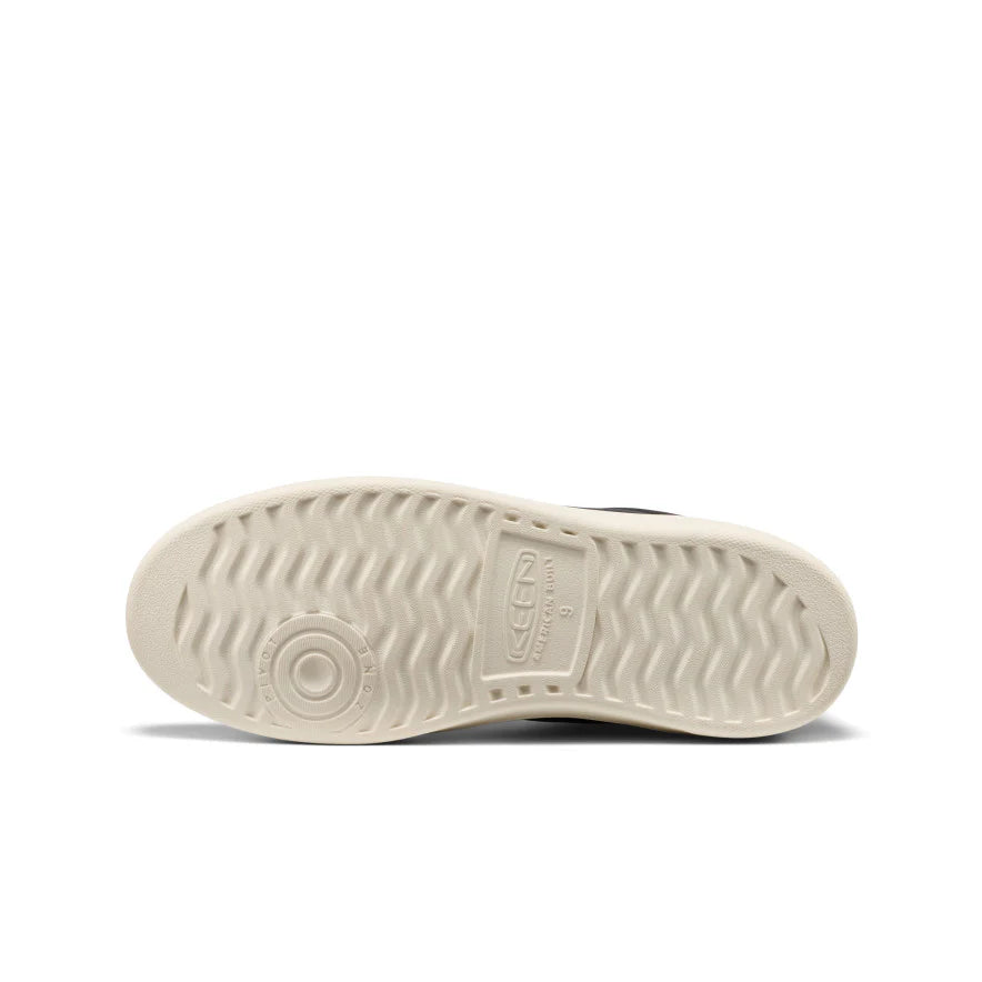 KEEN Men's KM1 Leather Court Sneaker in Black/Birch