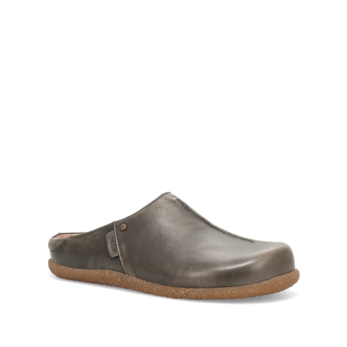 Taos Women's Upside Leather Slip On Clog in Olive Fatigue