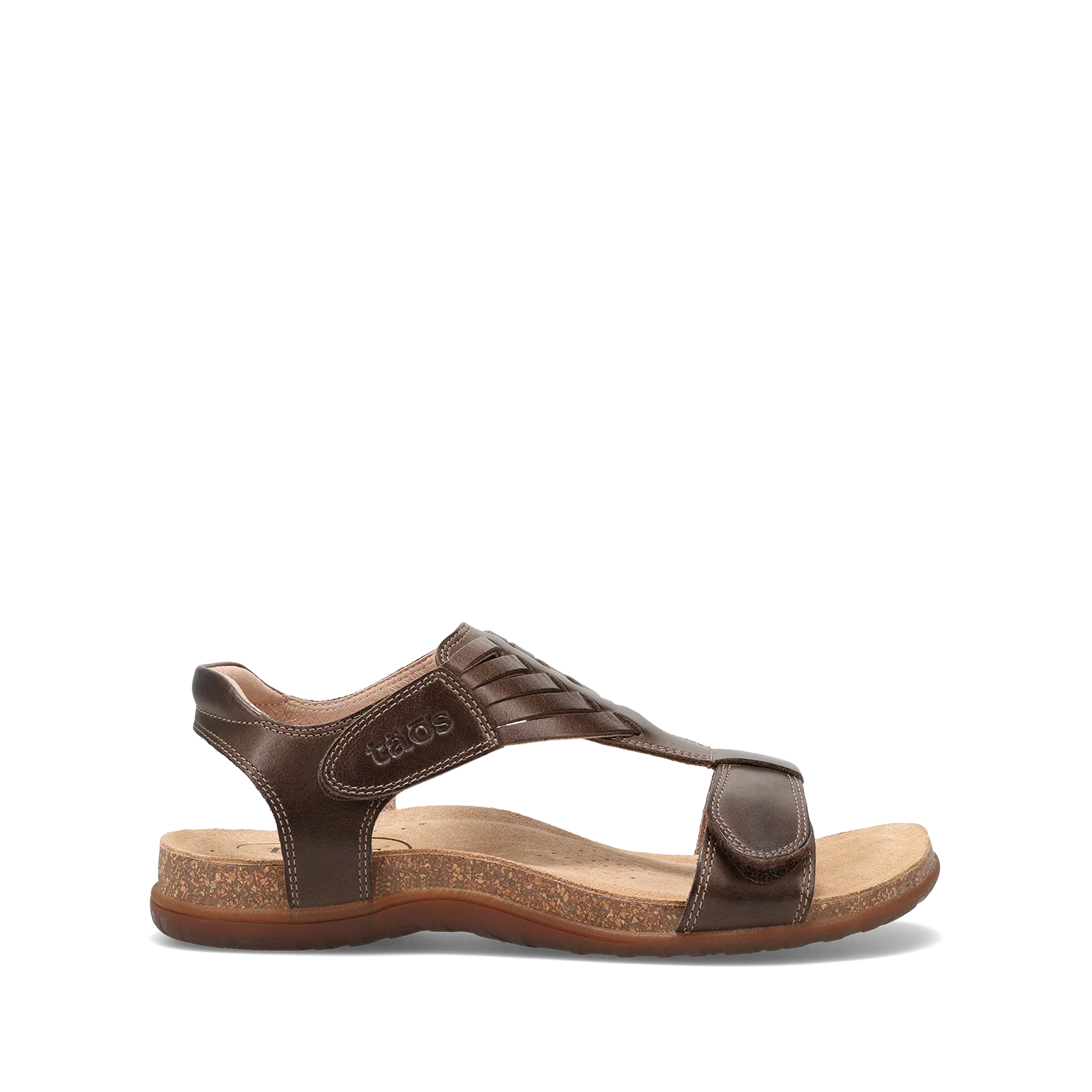Taos Women's Wonderful Woven Leather Sandal in Mocha