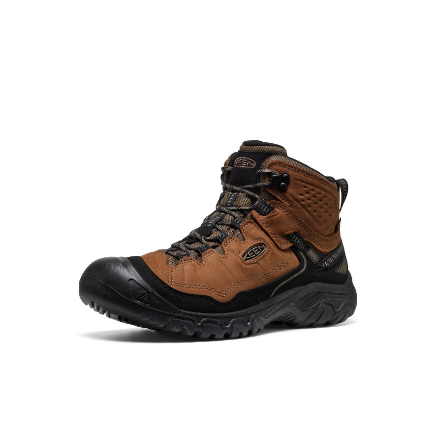 KEEN Men's Targhee IV Waterproof Hiking Boot in Bison/Black