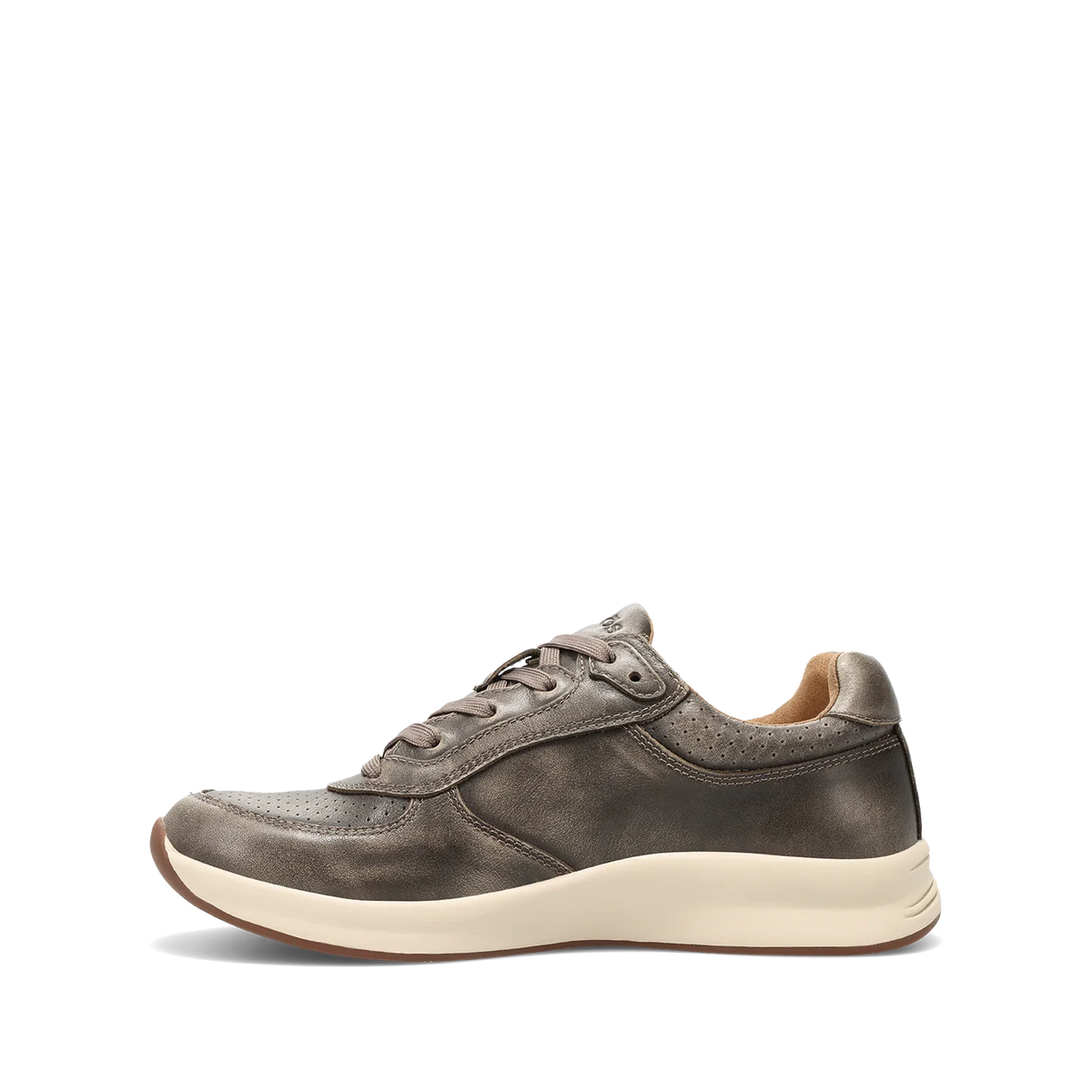 Taos Women's Delta Leather Lace Sneaker in Olive Fatigue