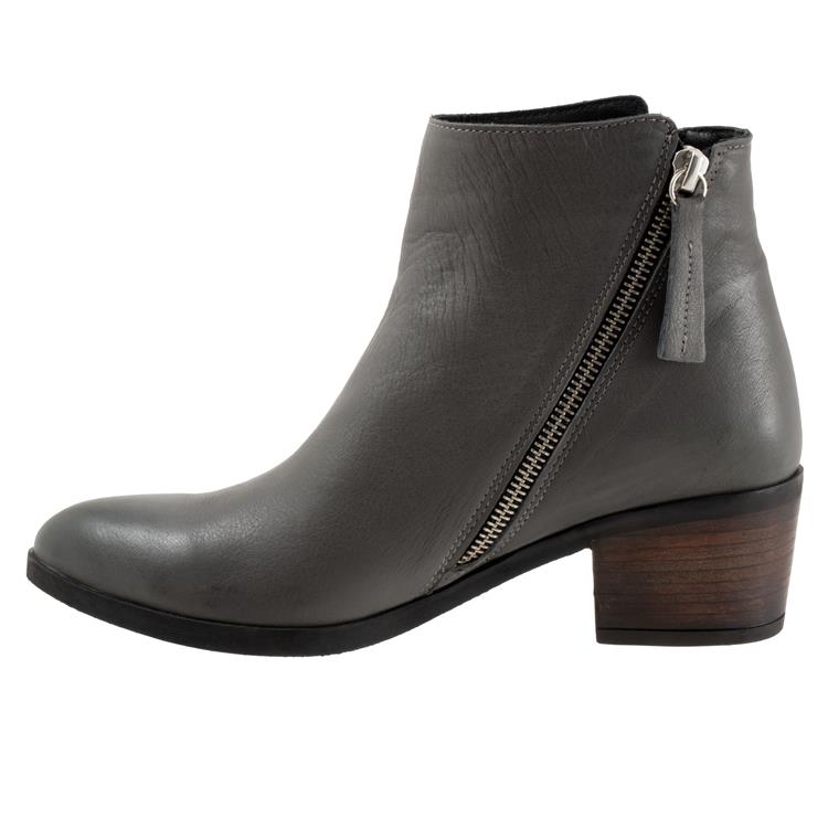 Bueno Women's Camila Heeled Double Side Zip Boot in Ash