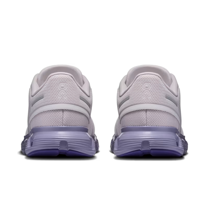 On Women's Cloud 6 Sneaker in Ether/Tyrian