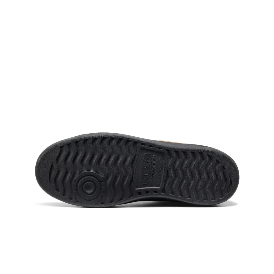KEEN Men's KM1 Leather Court Sneaker in Bison/Black