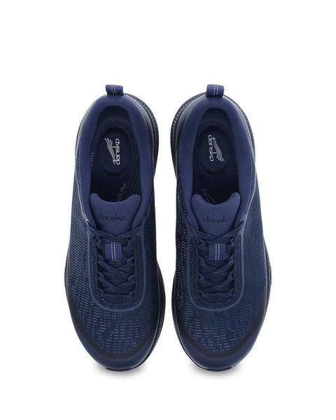 Dansko Women's Makayla Mesh Waterproof Lace Sneaker in Navy Mesh