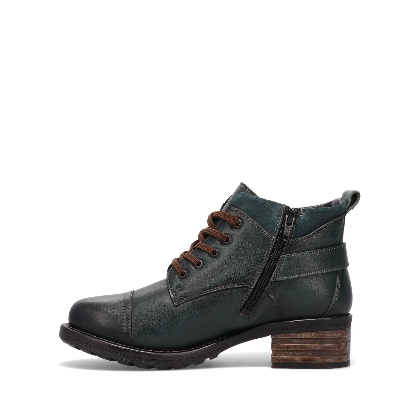 Taos Women's Mini Crave Side Zip Lace Boot in Deep Teal Green