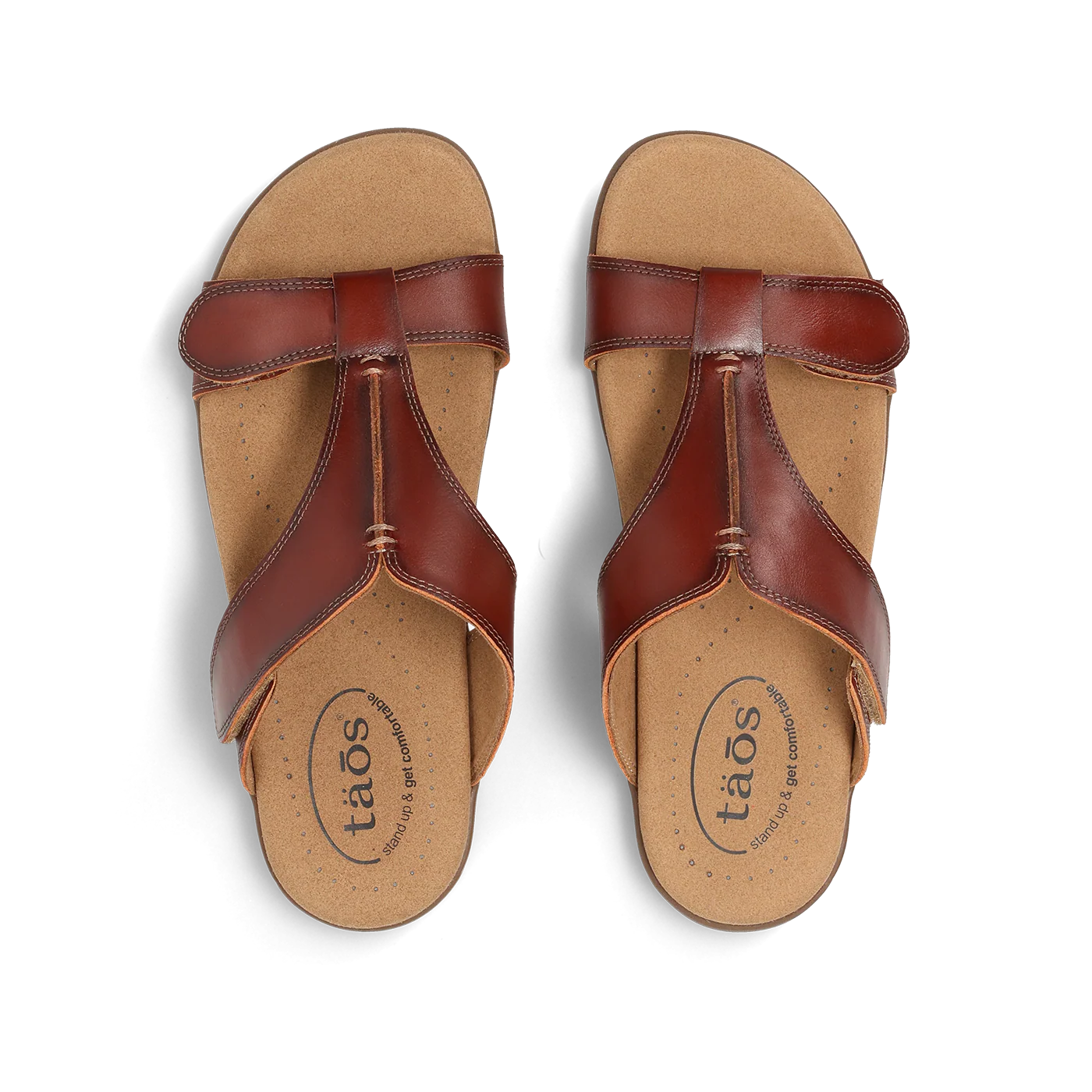 Taos Women's Slide Show Slip on Sandal in Cognac