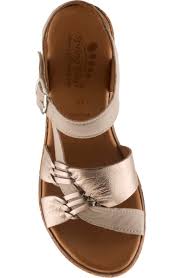 Spring Step Women's Kirra Wedge Sandal in Stone Multi