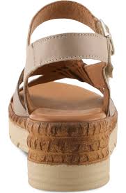 Spring Step Women's Kirra Wedge Sandal in Stone Multi