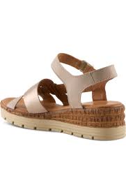 Spring Step Women's Kirra Wedge Sandal in Stone Multi