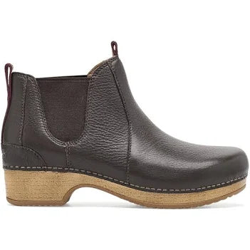 Dansko Women's Becka Low Heeled Slip On Ankle Boot in Chocolate