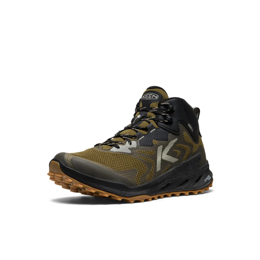 KEEN Men's Zionic NXT Waterproof Hiking Boot in Dark Olive/Black