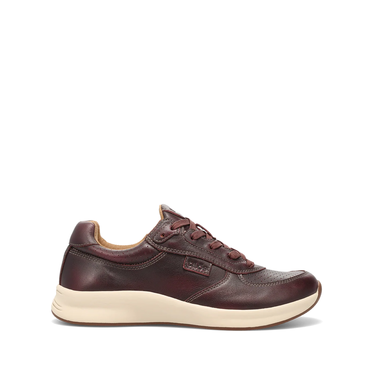 Taos Women's Delta Leather Lace Sneaker in Merlot