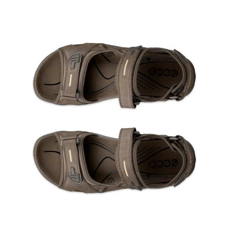 Ecco Men's Yucatan Sandals in Dark Clay
