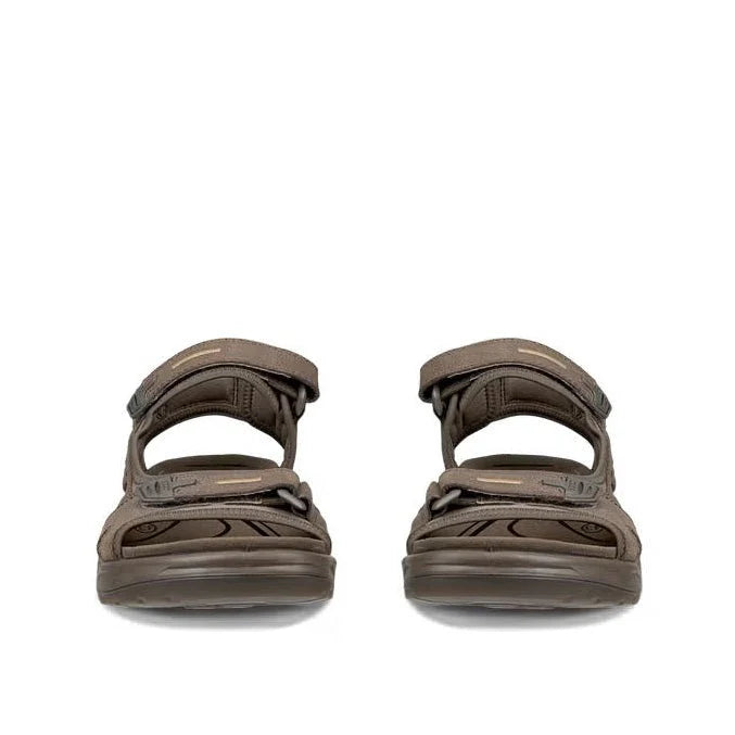 Ecco Men's Yucatan Sandals in Dark Clay