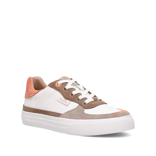 Taos Women's Pop Soul Sneaker in Walnut/Peach Multi