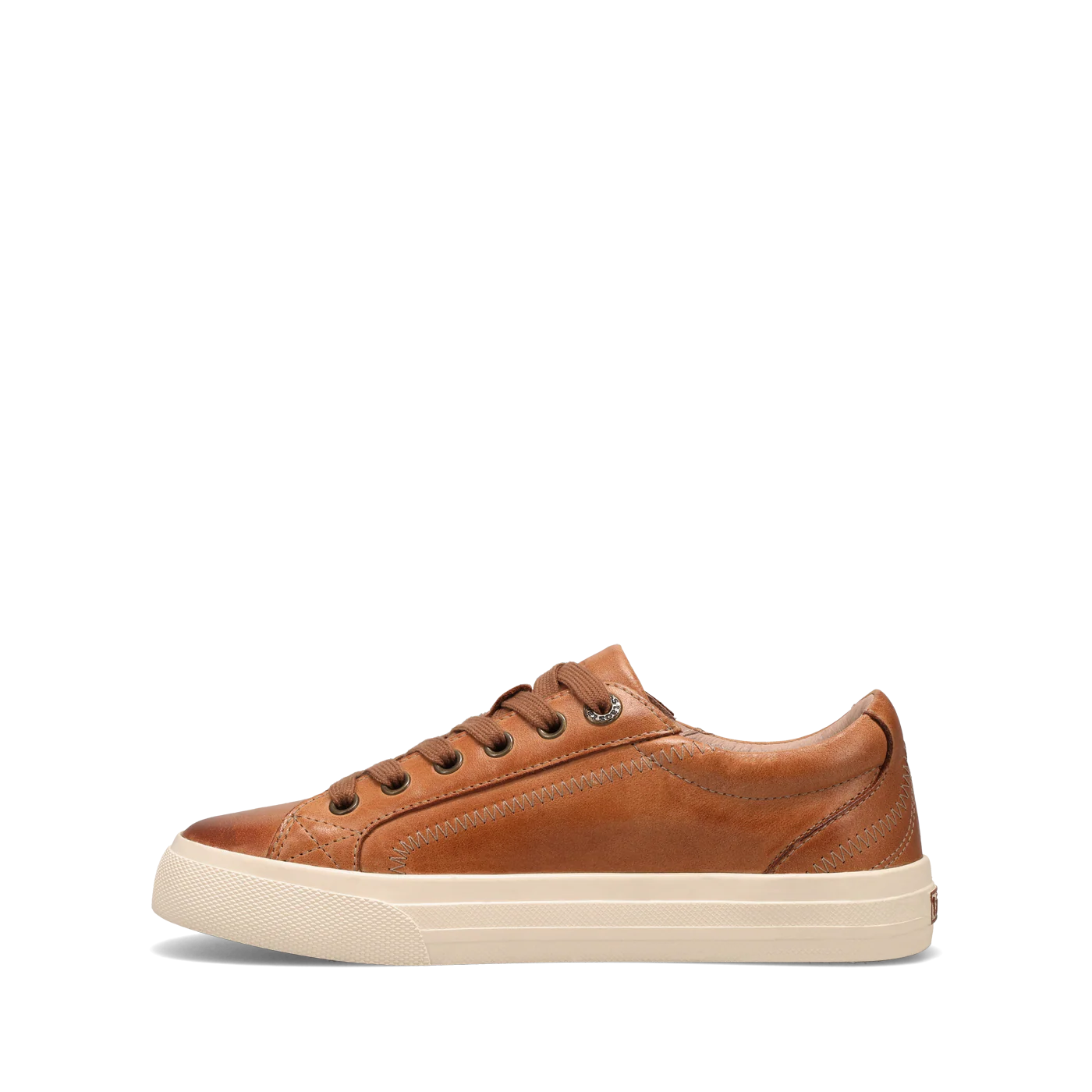 Taos Women's Plim Soul Lux Leather Sneaker in Caramel