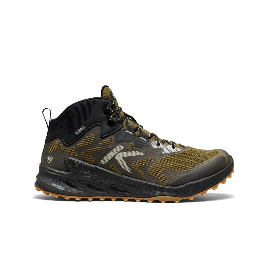 KEEN Men's Zionic NXT Waterproof Hiking Boot in Dark Olive/Black