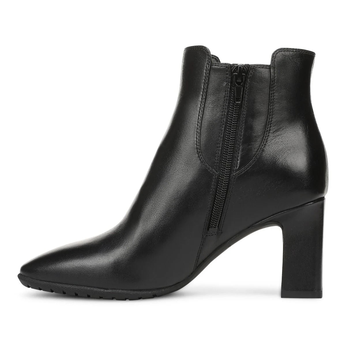Vionic Women's Anastacia Heeled Side Zip Dress Boot in Black