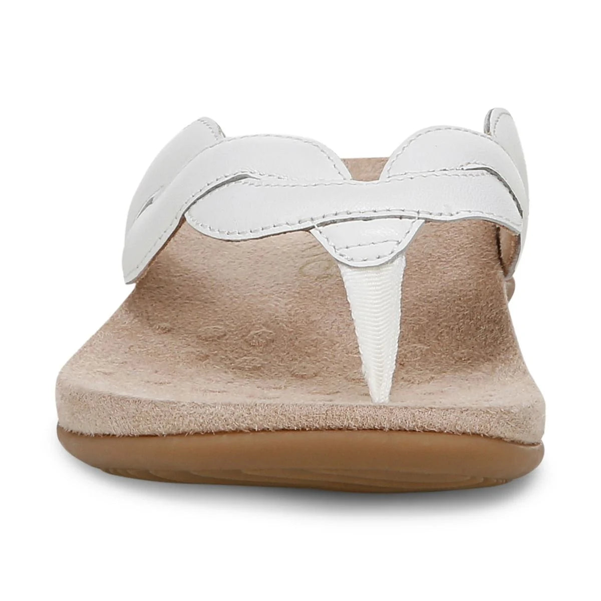 Vionic Women's Bella Braid Toe Thong Flip Sandal in White
