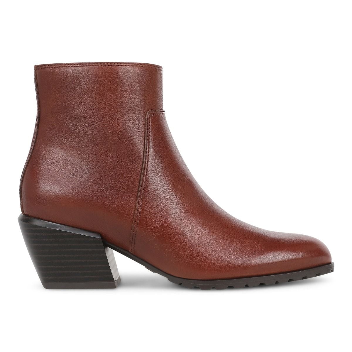 Vionic Women's Bianca Side Zip Heeled Ankle Boot in Baked Clay