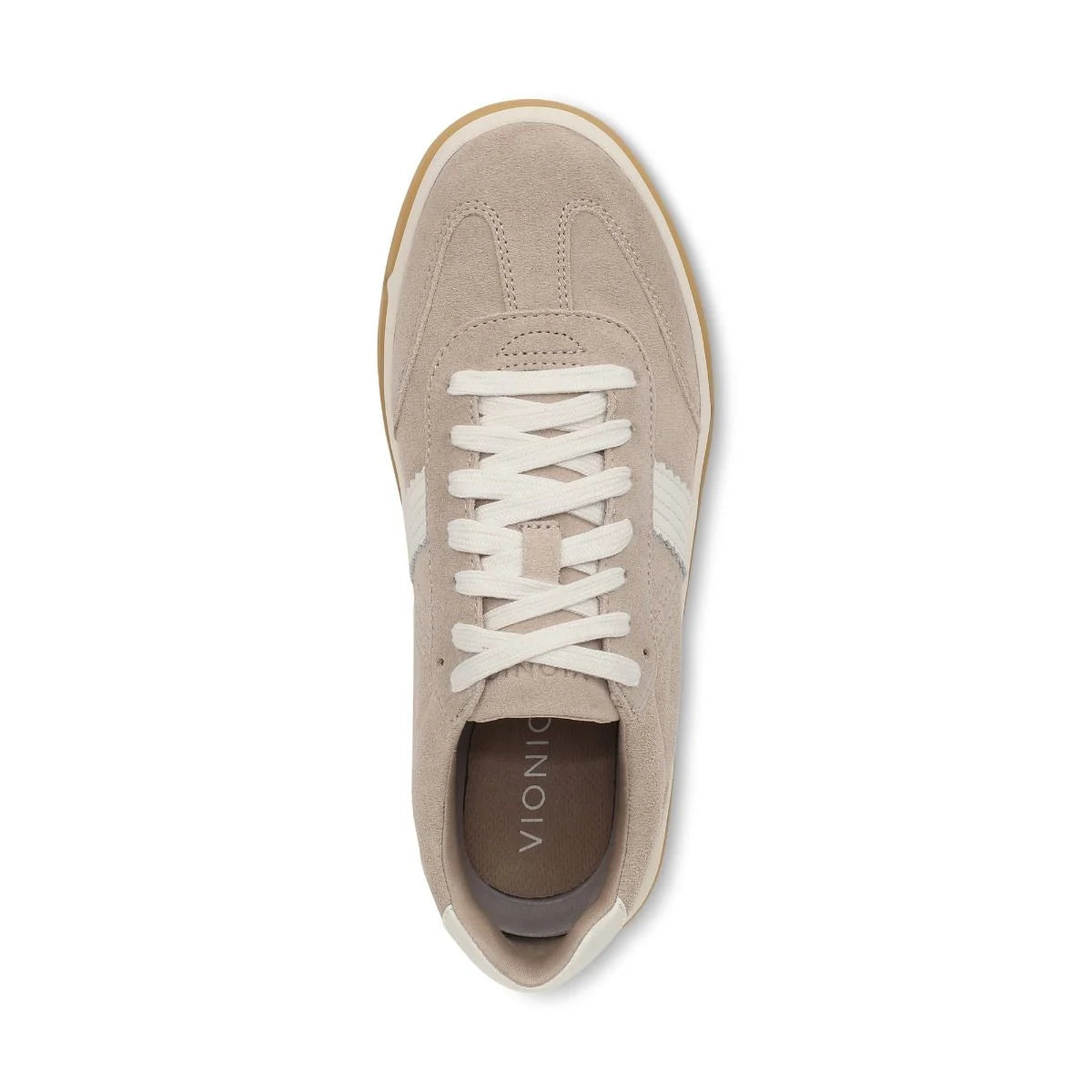 Vionic Women's City Walk Lace Sneaker in Lucid Beige Suede