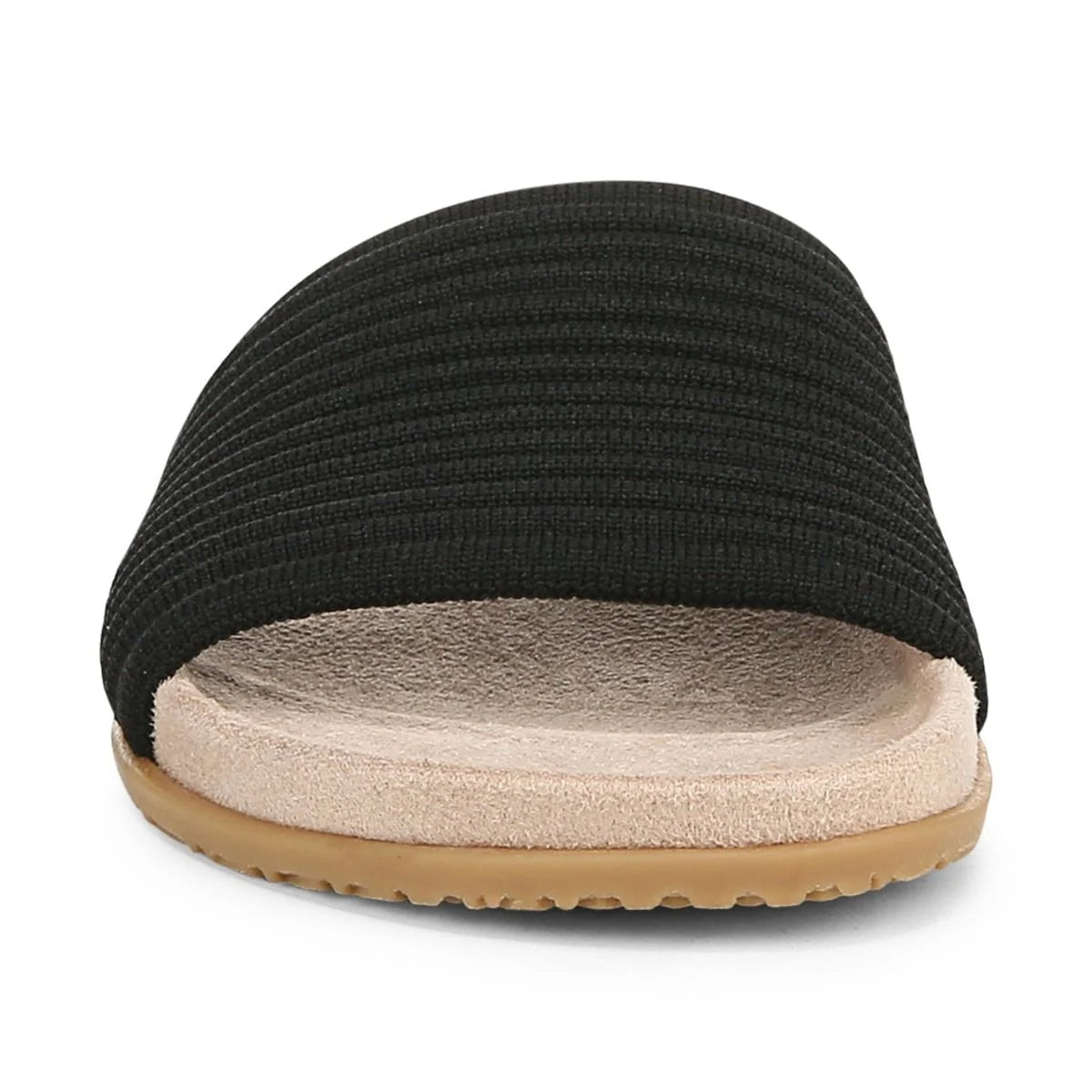 Vionic Women's Evie Knit Slide Flip Sandal in Black
