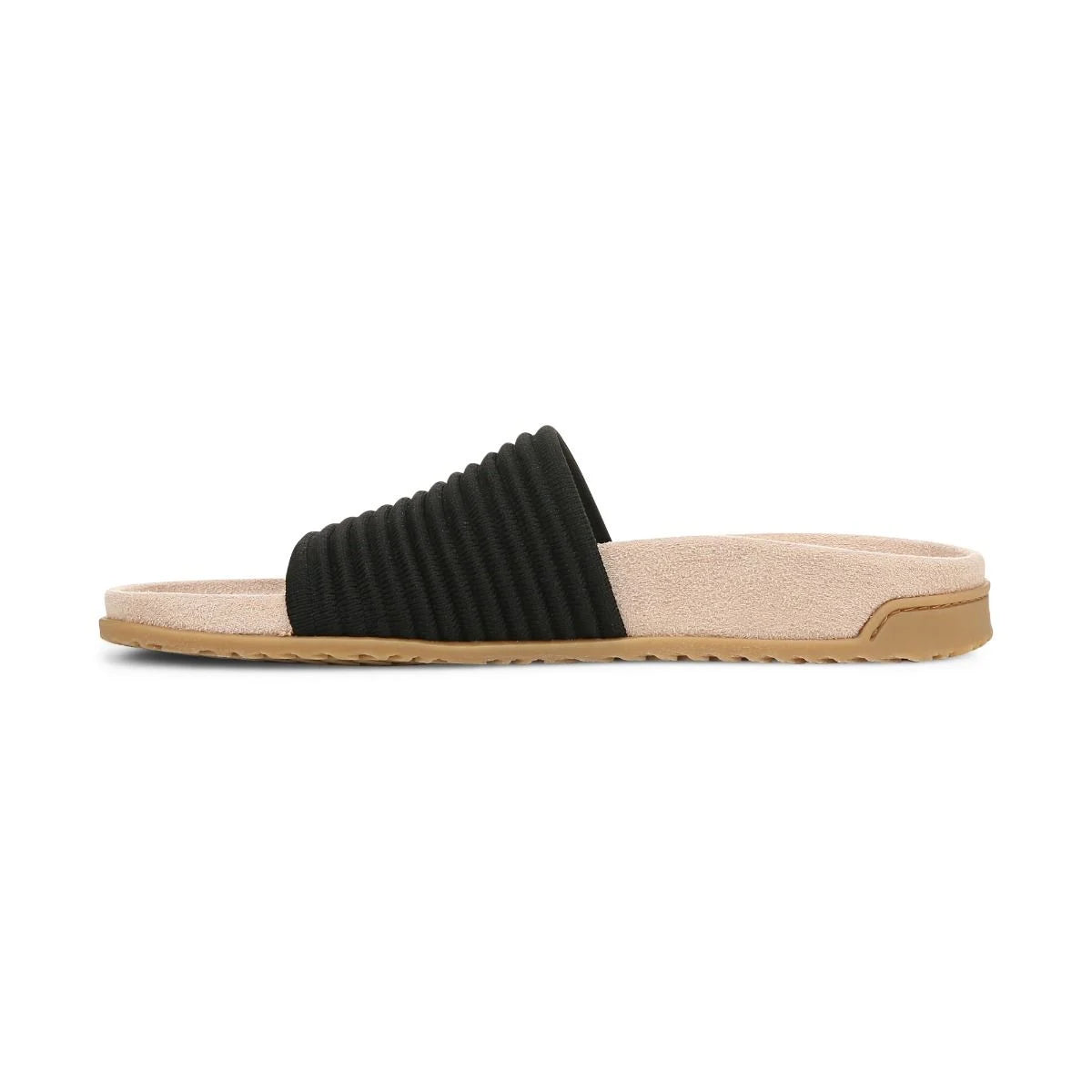 Vionic Women's Evie Knit Slide Flip Sandal in Black